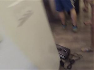 Jodi Taylor humps a ebony chisel in a sizzling bathroom