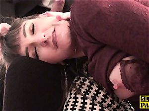 Fingerfucked marionette tart punished by her male domination