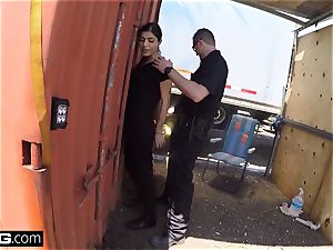 boink the Cops Latina dame caught throating a cops stiffy